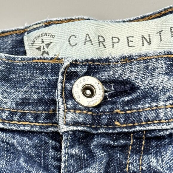 Vintage Arizona Jeans Shorts Mens 34 Denim Carpenter Baggy Relaxed Skate Y2K - Picture 4 of 11